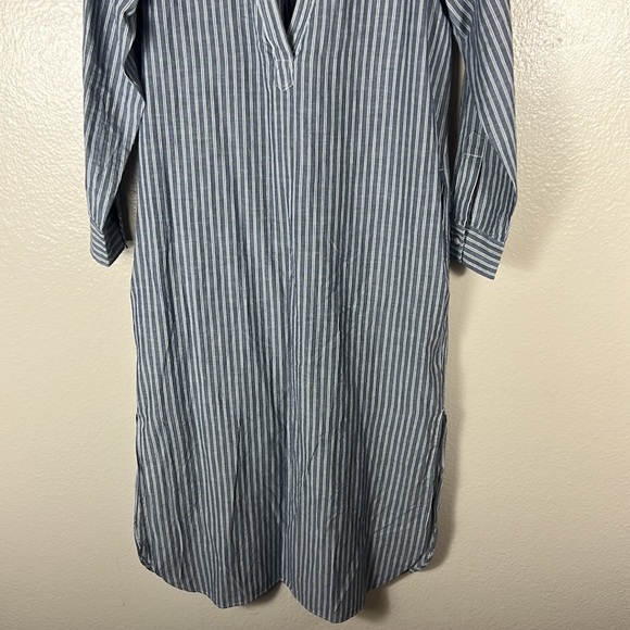 (SOLD) Nili Lotan Raven Shirt Dress Midi Stripe Dress - Picture 5 of 11